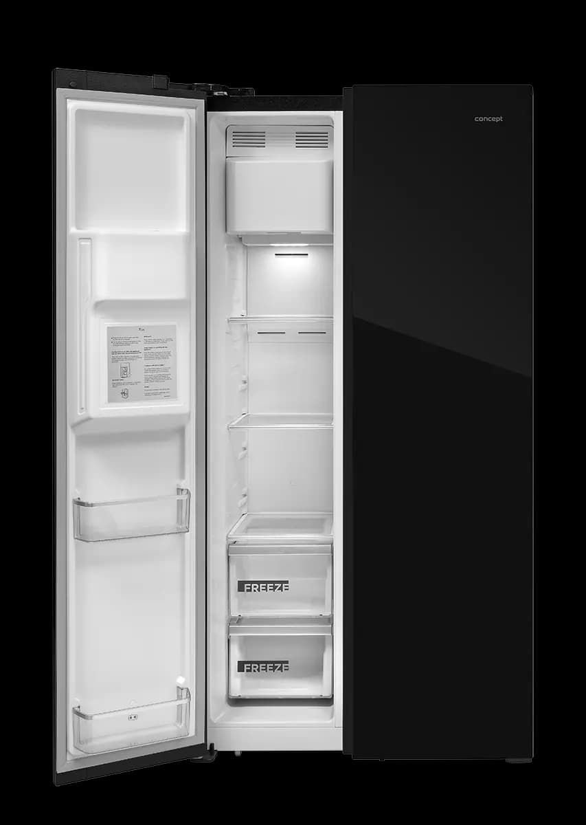 Concept Americká lednice s výrobníkem ledu LA7691bc BLACK - náhled 4