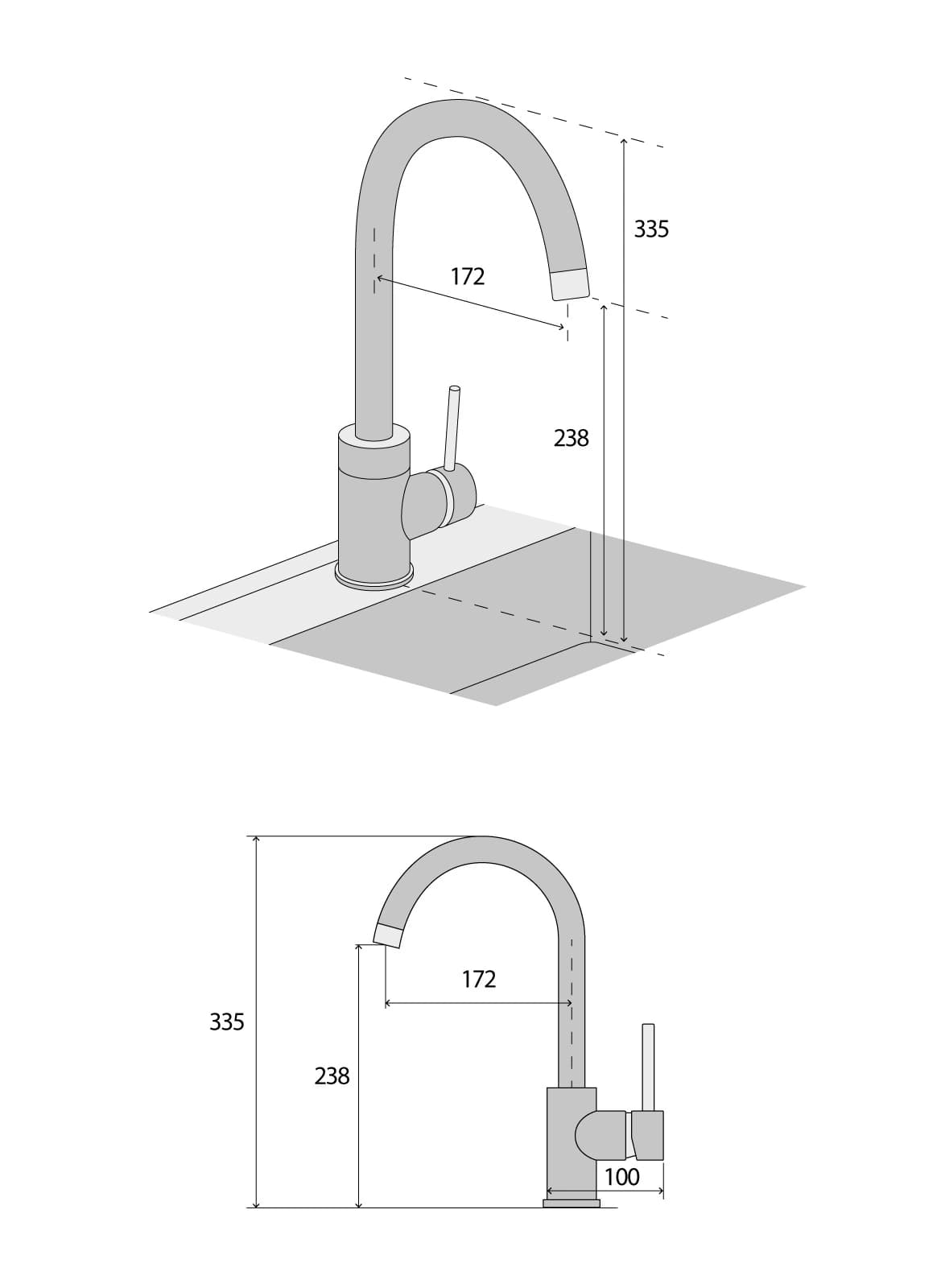 Concept Dřezová baterie BDG3334bc ČERNÁ - náhled 3