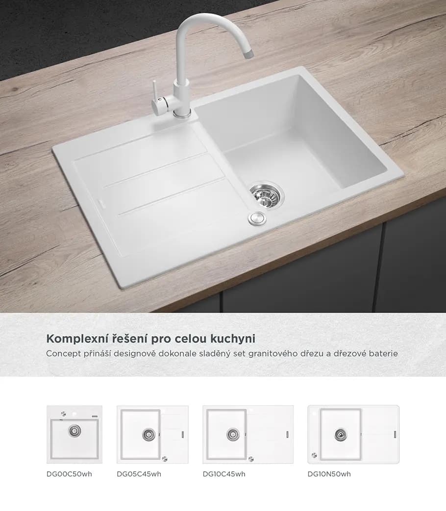 Concept Dřezová baterie BDG3334wh BÍLÁ - náhled 2