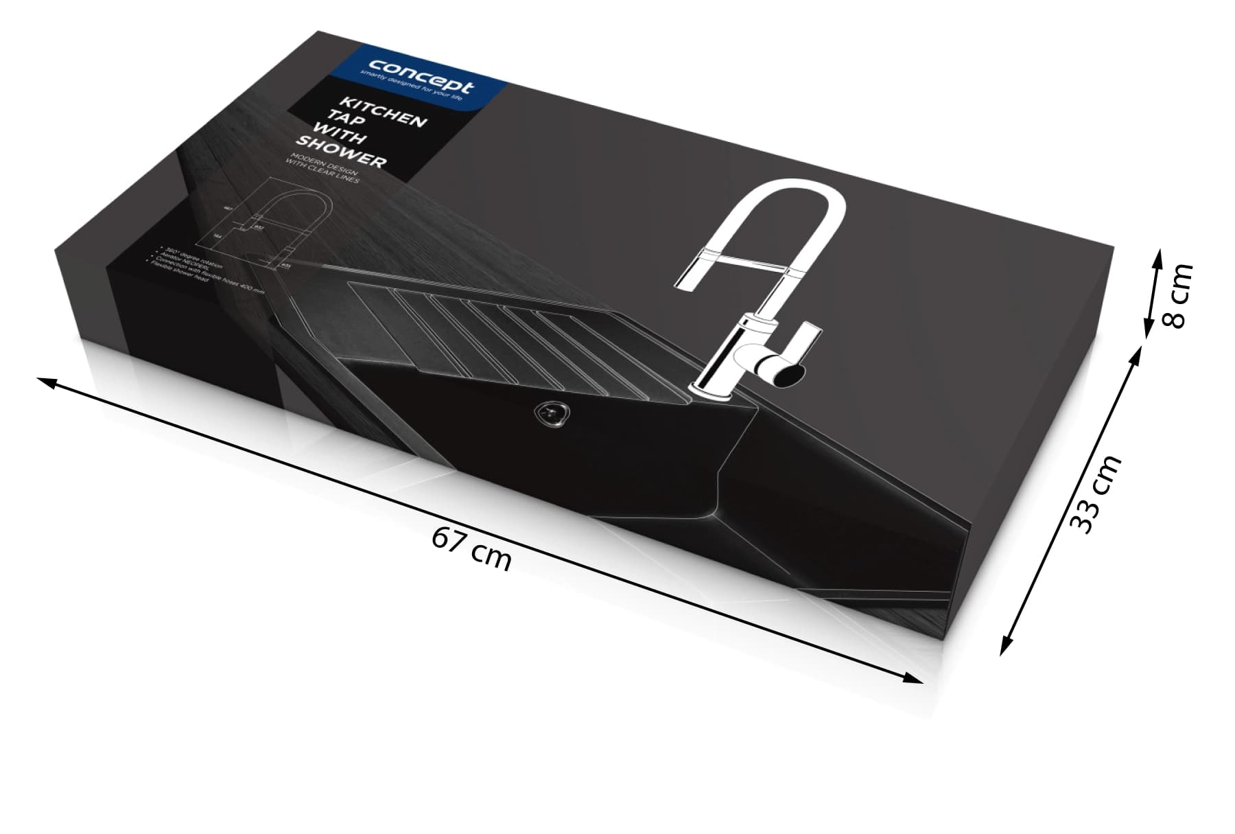 Concept Dřezová baterie s hadicí BDC7547 chrom - náhled 4