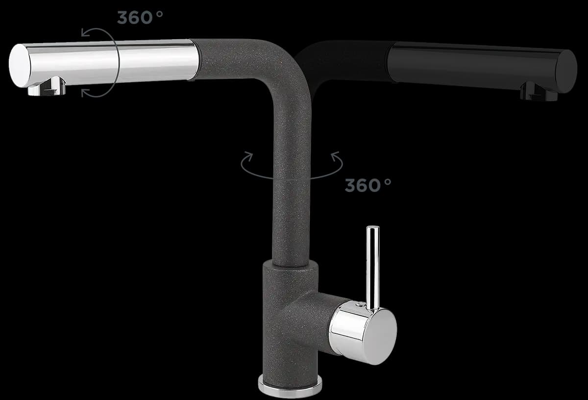 Concept Dřezová baterie se sprchou BDG4527dg TMAVĚ ŠEDÁ - náhled 5
