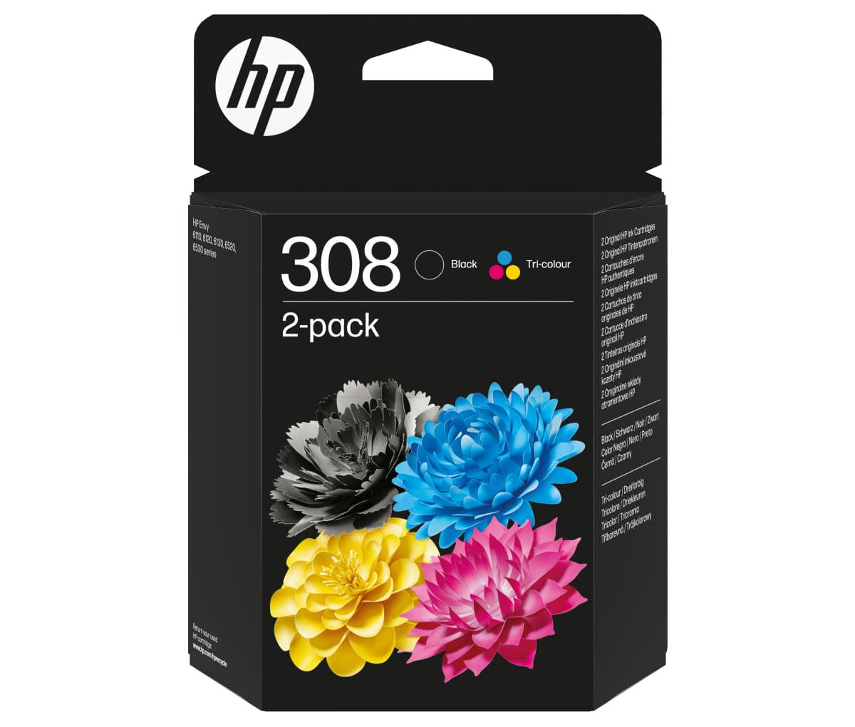 Inkoustová kazeta HP 308 kombinované balení (6L6S6UE)