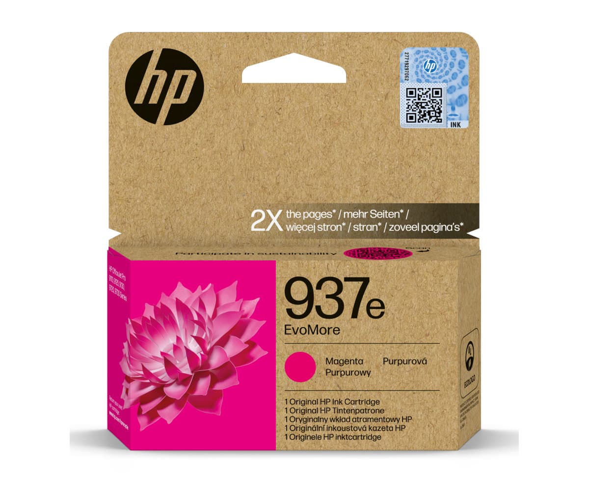 Inkoustová kazeta HP 937e EvoMore purpurová (4S6W7NE#CE1)