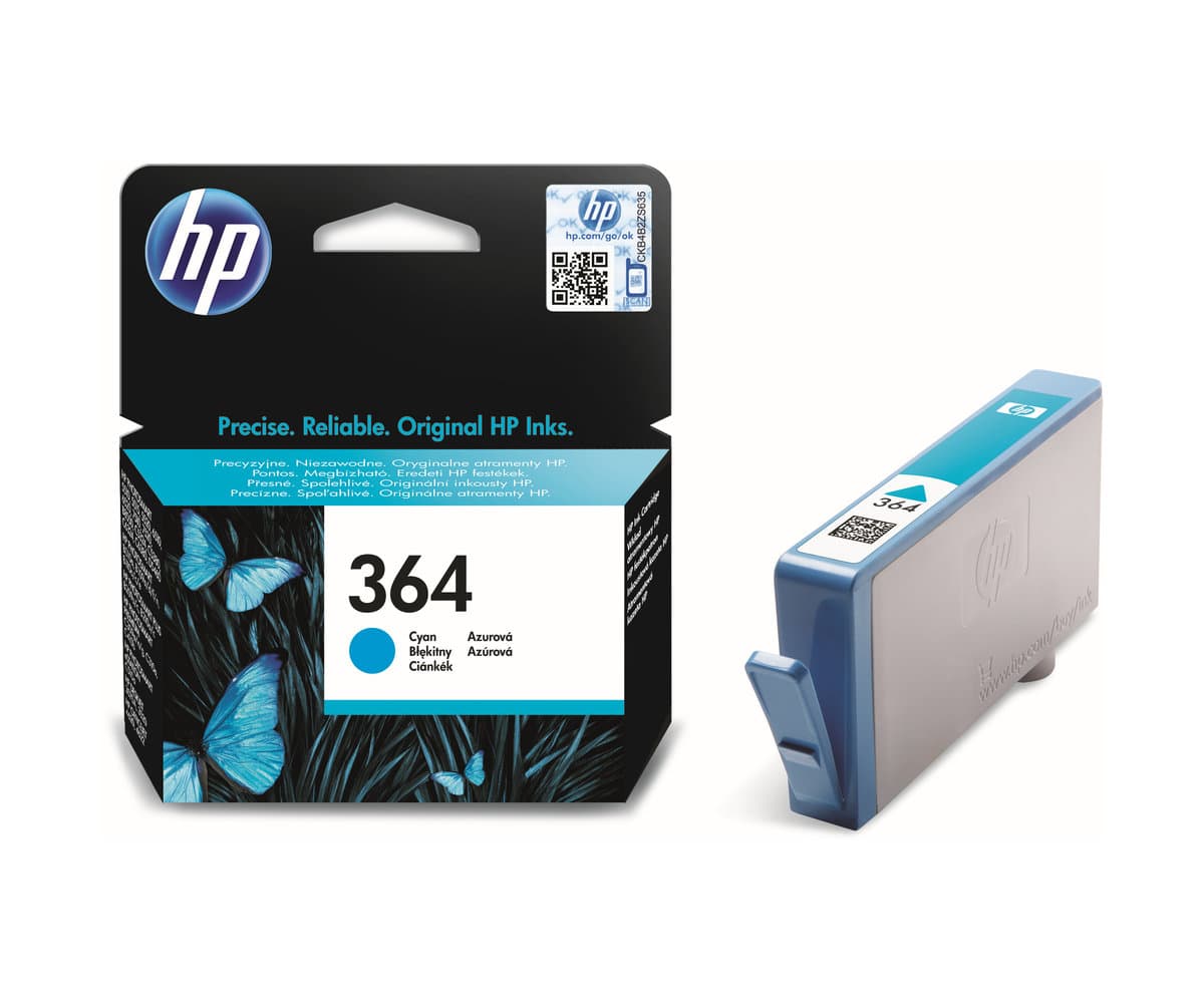 Inkoustová kazeta HP 364 azurová (CB318EE#BA3)
