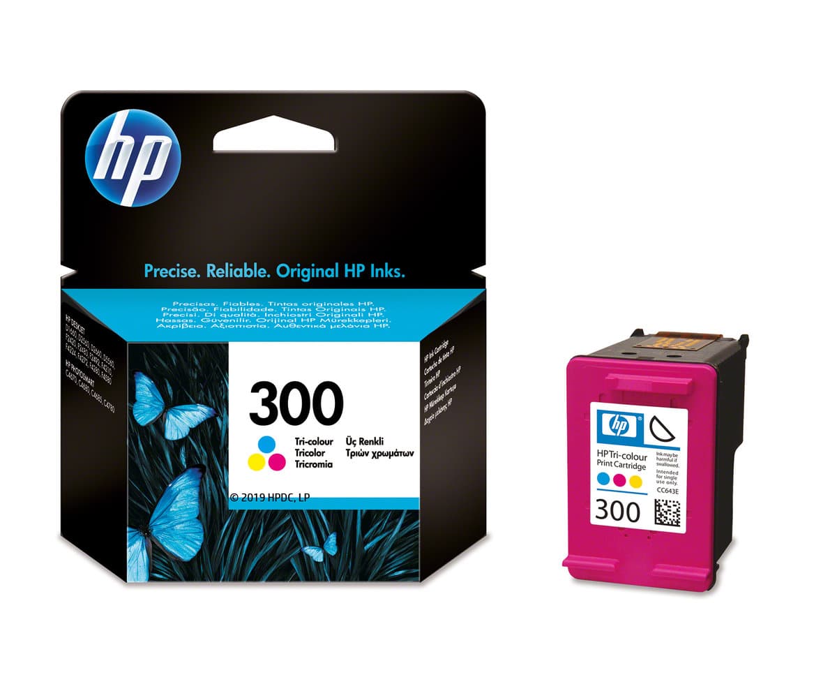 Inkoustová kazeta HP 300 tříbarevná (CC643EE#BA3)