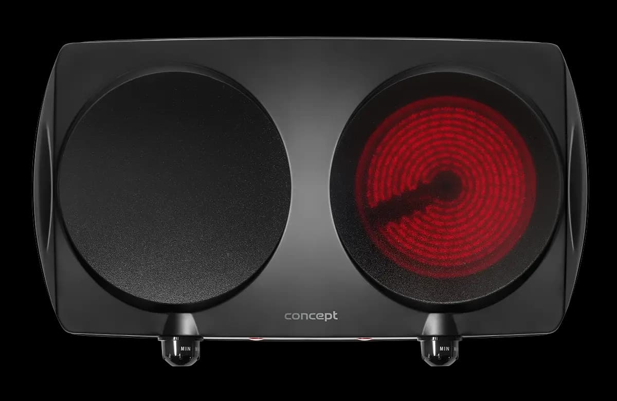 Concept Elektrický dvouplotýnkový vařič černý 2500 W VE3060 - náhled 3