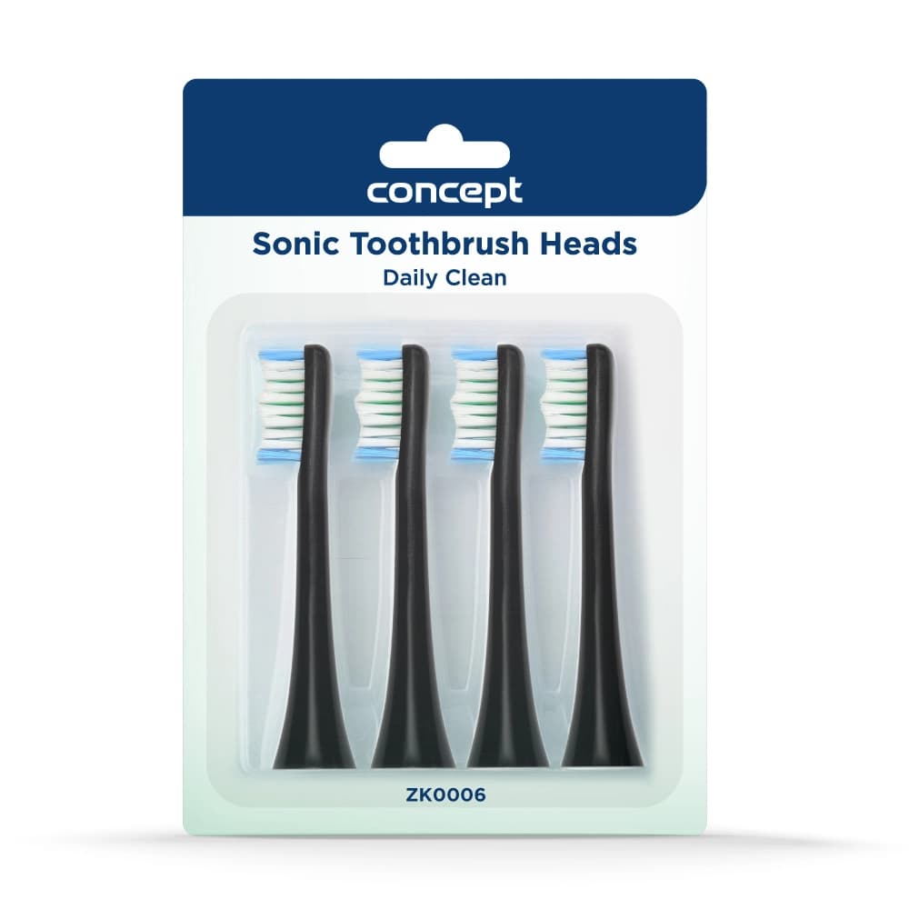 Concept Náhradní hlavice k zubním kartáčkům PERFECT SMILE ZK40xx, Daily Clean, black, 4 ks ZK0006 - náhled 4