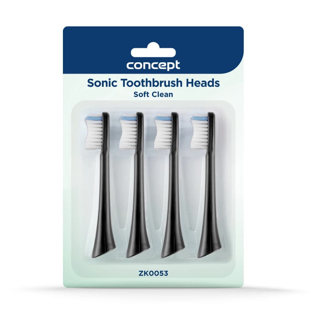 Concept Náhradní hlavice k zubním kartáčkům PERFECT SMILE ZK500x, Soft Clean, 4 ks, černé ZK0053 - náhled 3