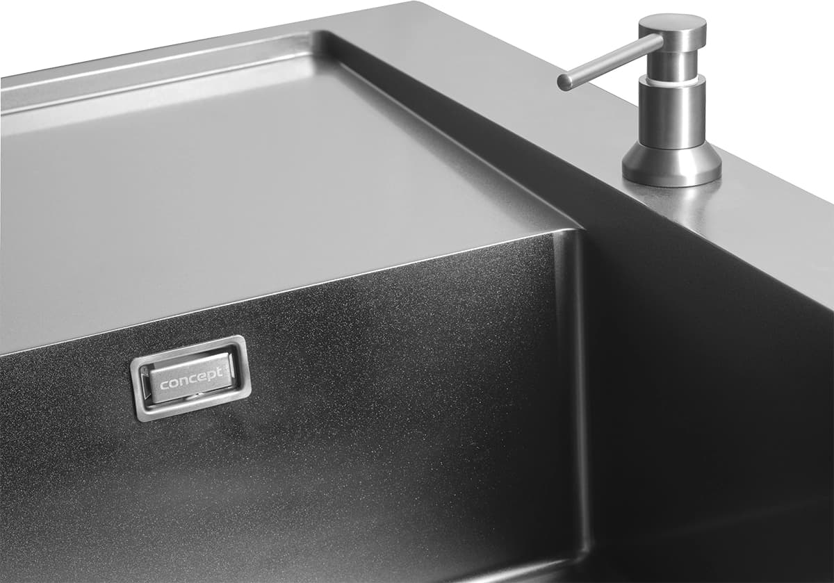 Concept Nerezový dřez s odkapem NANO coat pravý DNN1045ssr - náhled 4