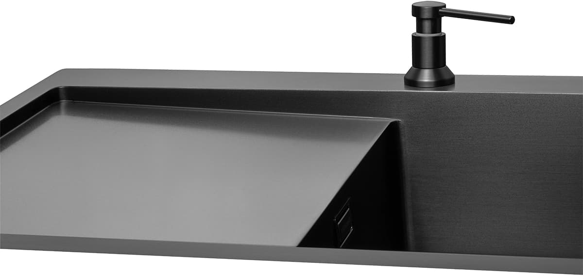 Concept Nerezový dřez s odkapem NANO coat TITANIA pravý DNN1045dsr - náhled 3