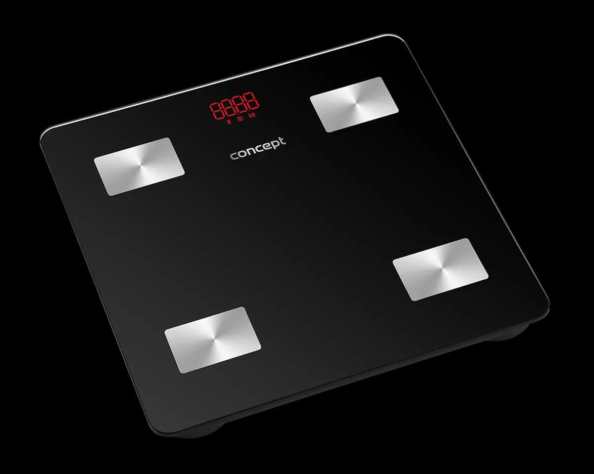 Concept Osobní váha diagnostická 180 kg PERFECT HEALTH, černá VO4001 - náhled 4
