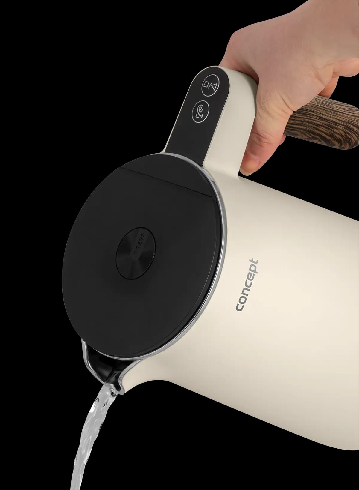 Concept Rychlovarná konvice s regulací teploty 1,5 l NORWOOD, vanilková RK3304 - náhled 5