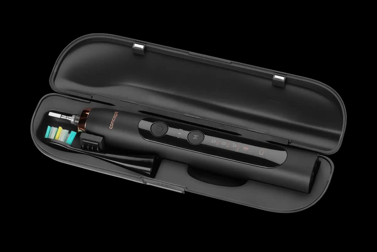 Concept Sonický zubní kartáček s cestovním pouzdrem PERFECT SMILE, black ZK7011 - náhled 3