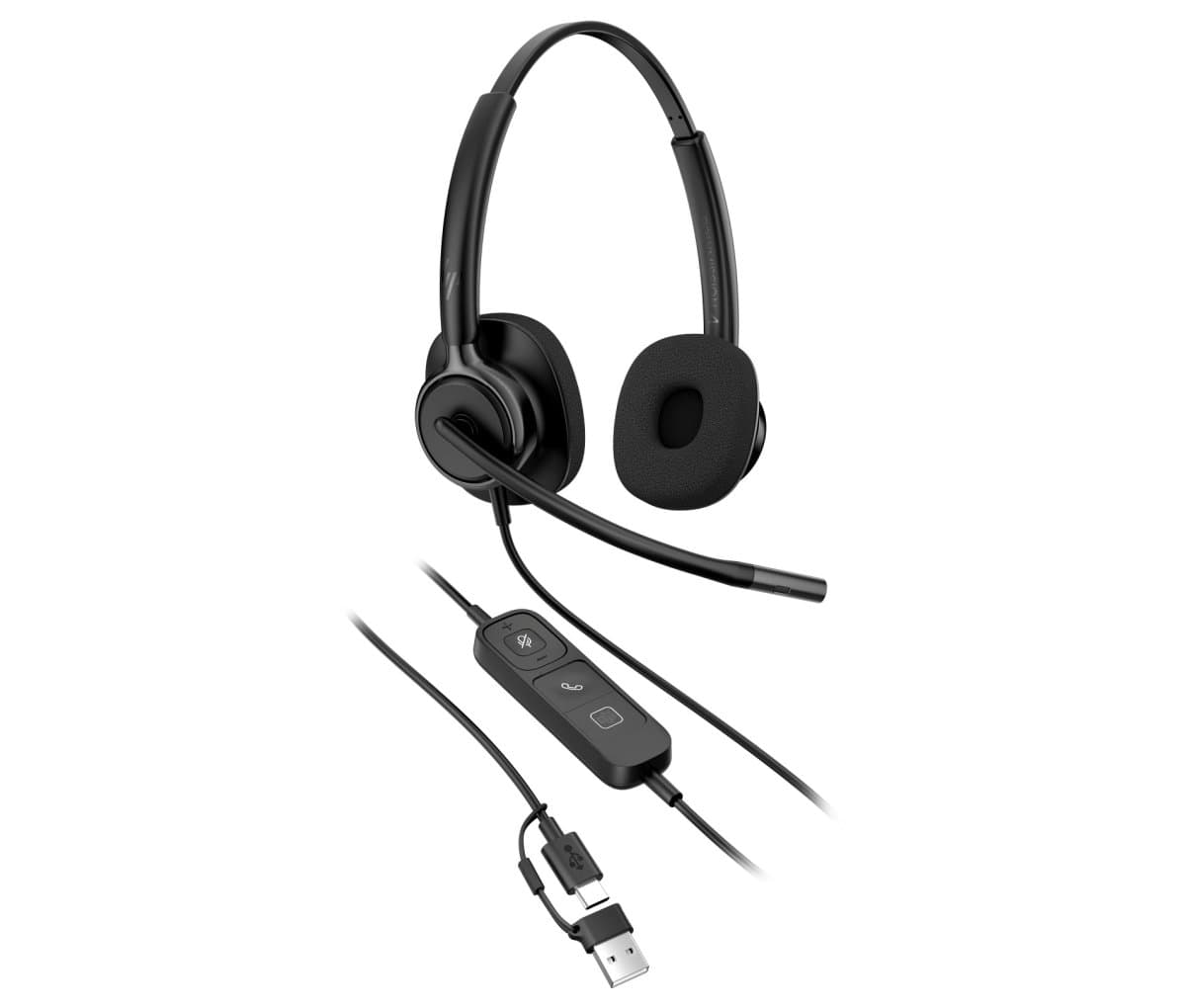 HP Poly Mission 425 Stereo USB Wired Headset Classic (C01B3AA#AC3)