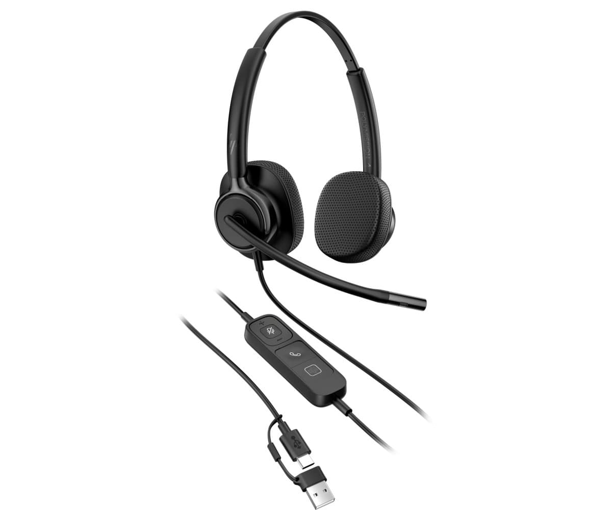 HP Poly Mission 425 Stereo USB Wired Headset (C01B6AA#AC3)
