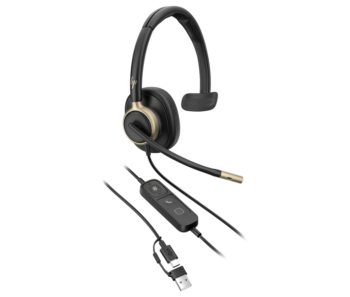 HP Poly Mission 815 Monaural USB Wired Headset (C01F8AA#AC3)