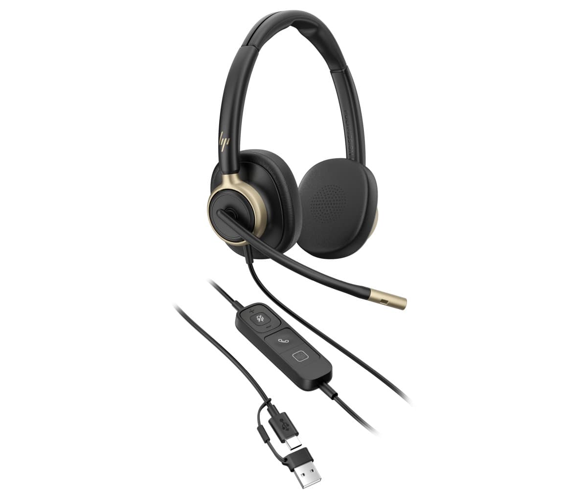 HP Poly Mission 825 Stereo USB Wired Headset (C01FCAA#AC3)